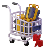 Basket Discount 3d icon png