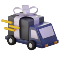 black friday shipping 3d icon png