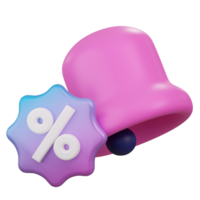 promo notificação 3d ícone png