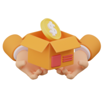 donar dinero 3d icono png