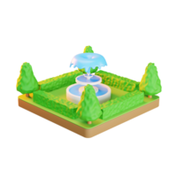 fuente parque 3d icono png