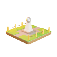 park monument 3d icon png