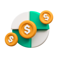 Finance Analysis 3d icon png