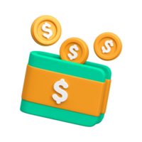 Wallet 3d icon png