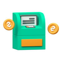 Cajero automático máquina 3d icono png