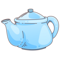 té conjunto bebida caliente aislado png