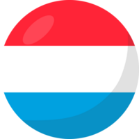 Luxemburgo bandeira círculo 3d desenho animado estilo. png