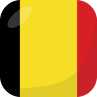 Belgique drapeau carré 3d dessin animé style. png