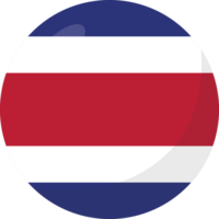 Costa rica flag circle 3D cartoon style. png