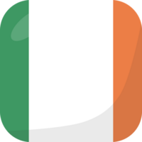 Ireland flag square 3D cartoon style. png