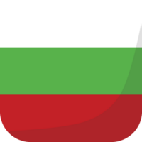Bulgaria flag square 3D cartoon style. png