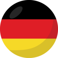 Germany flag circle 3D cartoon style. png