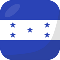 Honduras flag square 3D cartoon style. png