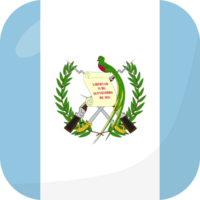 Guatemala Flagge Platz 3d Karikatur Stil. png