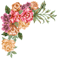 preparativi squallido elegante fiore rosa fiorire retrò Vintage ▾ saluti mazzo San Valentino png