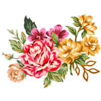 preparativi squallido elegante fiore rosa fiorire retrò Vintage ▾ saluti mazzo San Valentino png