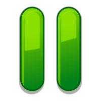 Pause Taste Symbol im Grün Farbe png