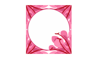 Flower Ornament Border with a design and a transparent background png