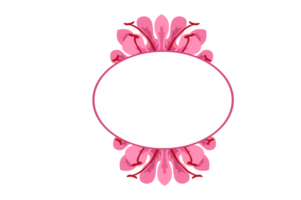 Blume Ornament Rand mit ein Design und ein transparent Hintergrund png