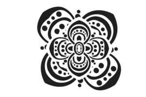 fiore ornamento confine con un' design e un' trasparente sfondo png