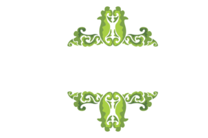 flore ornement frontière avec conception avec transparent Contexte png