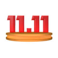 numero 3d 11 per design promozione png