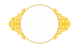 Yellow Ornament Border Design With Transparent Background png