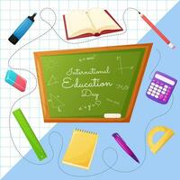 International day of education banner template vector