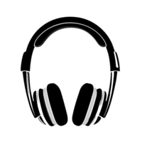 headphones icon. Isolated on transparent background, AI Generative png