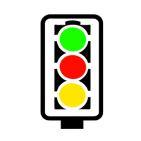 Traffic light icon. AI Generative png