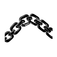 chain black and white isolated on transparent background, AI Generative png