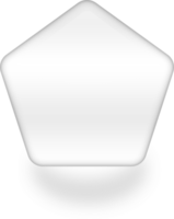 Pentagone neumorphique transparent verre bouton, minimal bouton réaliste ombre. png