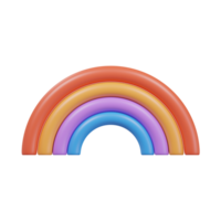 3d färgrik regnbåge ikon. png