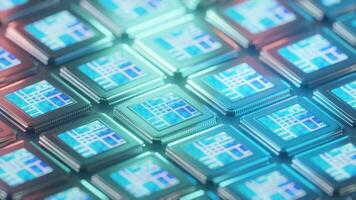 Chipset for semiconductor industry, 3d rendering video