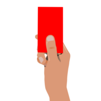 hand holding red card png