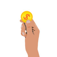 hand holding coin cash - giving money coin - hand pay with coin png