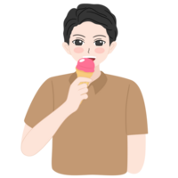 eating ice cream png