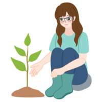 plantando árbol clipart png