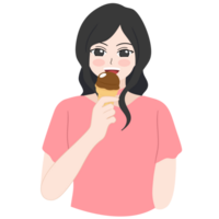 eating ice cream png