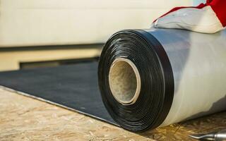 Roll of Modern EPDM Vinyl Material Used For Roof Covers photo