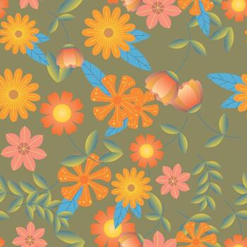 Abstract flower pattern background. vector