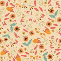 Abstract flower pattern background. Vector illustration.