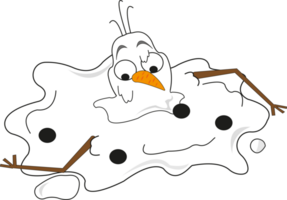 linda dibujos animados Navidad monigote de nieve personaje png