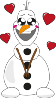 Cute Cartoon Christmas snowman character png