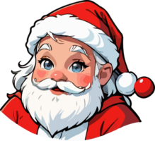 Père Noël claus dessin animé ai génératif png