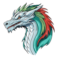 dragon tête clipart - ai génératif png