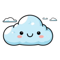 kawaii style nuage clipart - ai génératif png