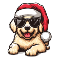 schön Hund tragen Santa Hut Clip Art - - ai generativ png