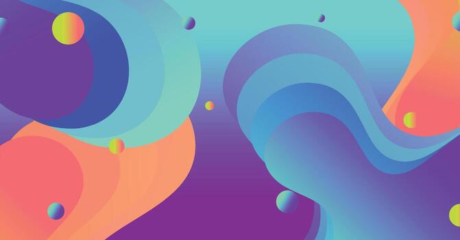 Abstract liquid wave background with colorful background vector