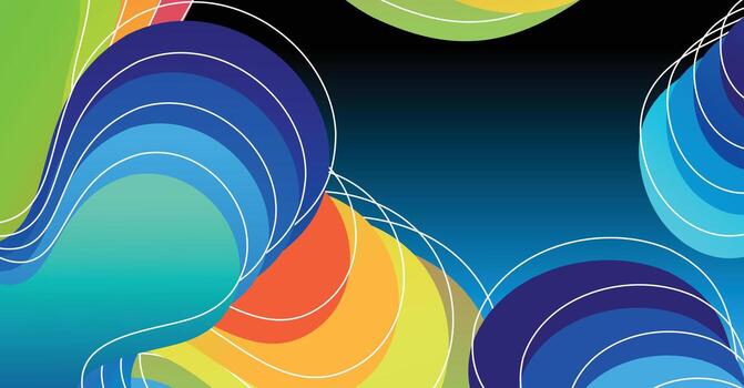 Abstract liquid wave background with colorful background vector